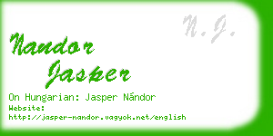 nandor jasper business card